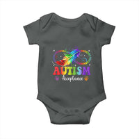 Autism Acceptance Baby Onesie Neurodivergent Support Rainbow Feather Infinity Symbol