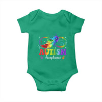 Autism Acceptance Baby Onesie Neurodivergent Support Rainbow Feather Infinity Symbol
