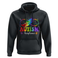 Autism Acceptance Hoodie Neurodivergent Support Rainbow Feather Infinity Symbol