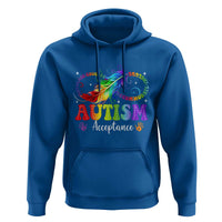 Autism Acceptance Hoodie Neurodivergent Support Rainbow Feather Infinity Symbol