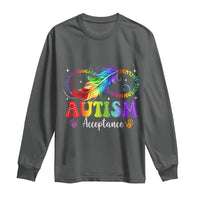 Autism Acceptance Long Sleeve Shirt Neurodivergent Support Rainbow Feather Infinity Symbol