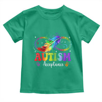 Autism Acceptance Toddler T Shirt Neurodivergent Support Rainbow Feather Infinity Symbol