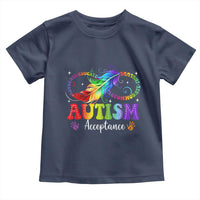 Autism Acceptance Toddler T Shirt Neurodivergent Support Rainbow Feather Infinity Symbol