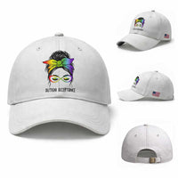 Autism Acceptance Baseball Cap Neurodiversity Awareness Messy Bun Women