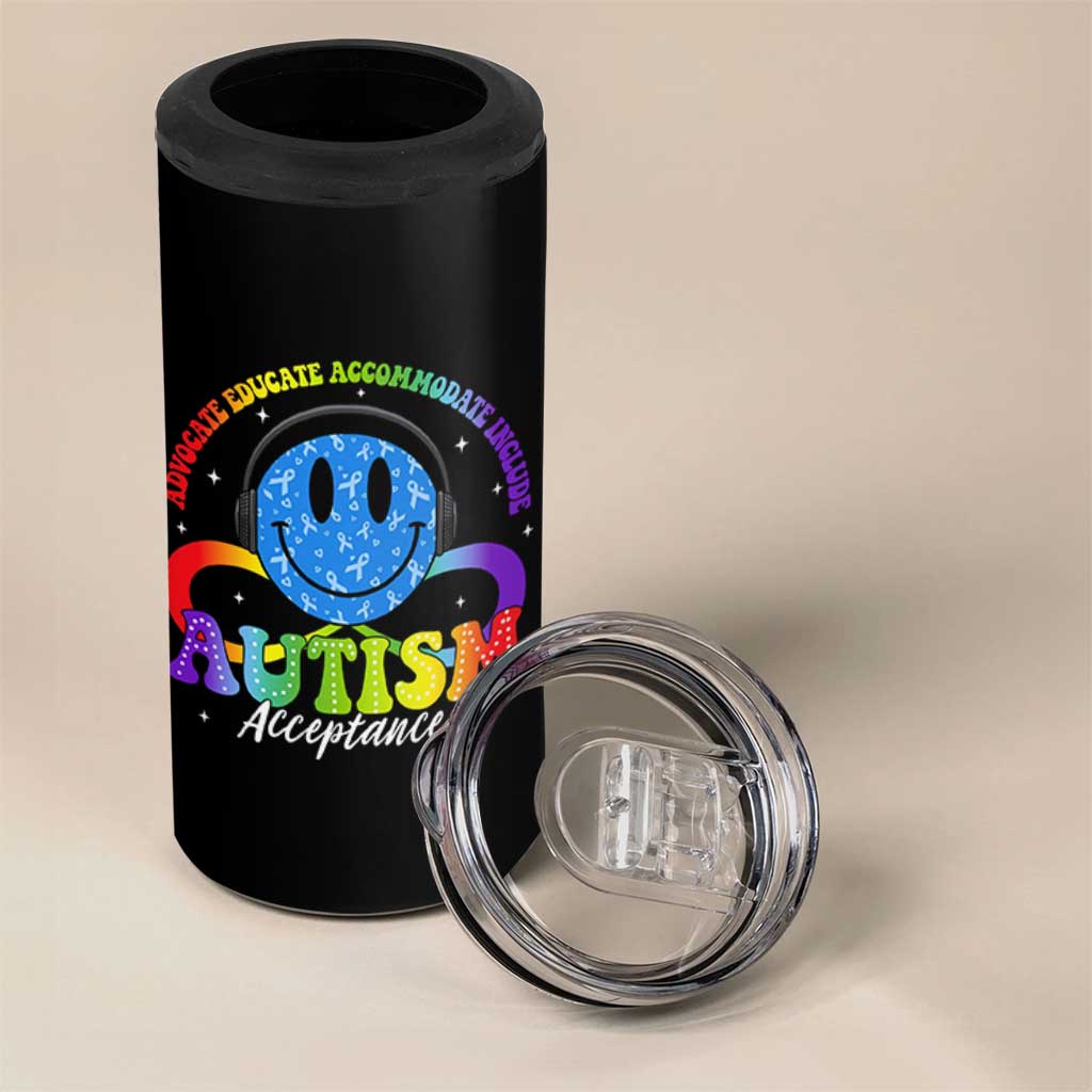 Autism Acceptance 4 in 1 Can Cooler Tumbler Acceptance Special Education Teacher Kids