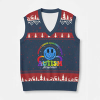 Autism Acceptance V-Neck Knit Sweater Vest Acceptance Special Education Teacher Kids