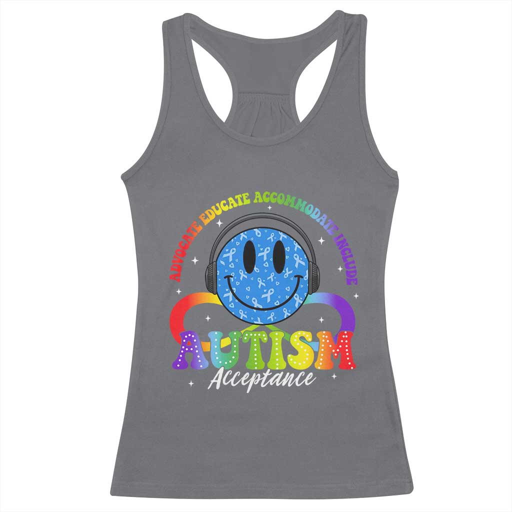 Autism Acceptance Racerback Tank Top Acceptance Special Education Teacher Kids