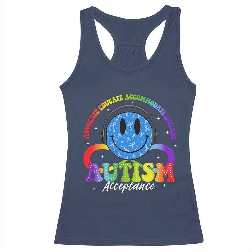 Autism Acceptance Racerback Tank Top Acceptance Special Education Teacher Kids