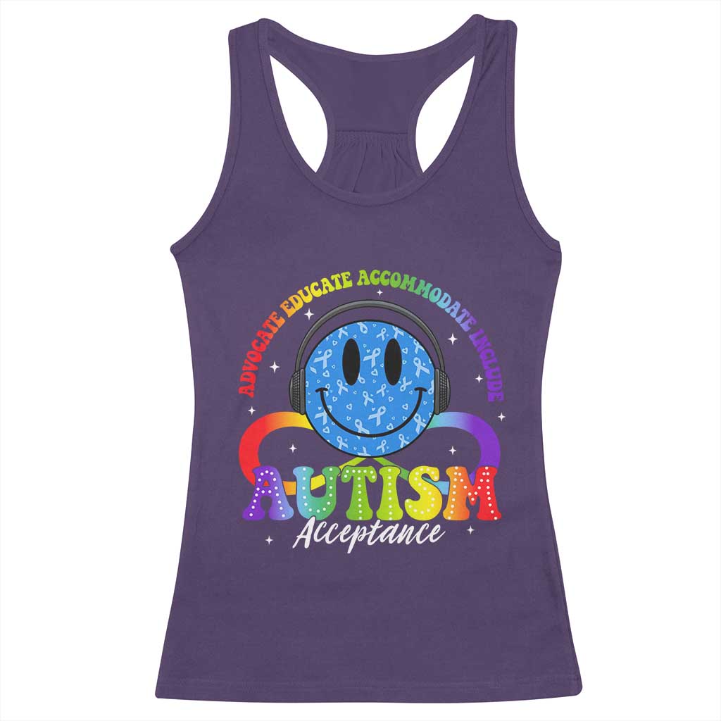 Autism Acceptance Racerback Tank Top Acceptance Special Education Teacher Kids