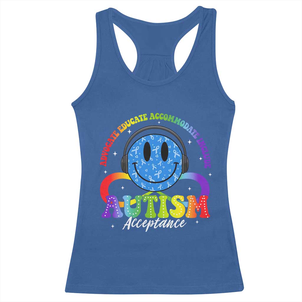 Autism Acceptance Racerback Tank Top Acceptance Special Education Teacher Kids