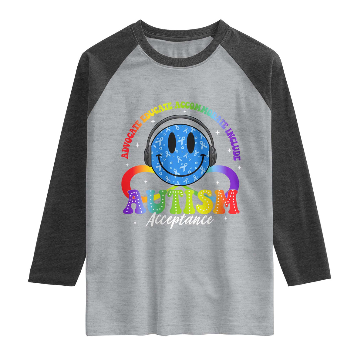 Autism Acceptance Raglan Shirt Acceptance Special Education Teacher Kids