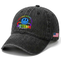 Autism Acceptance Washed Cotton Baseball Cap Acceptance Special Education Teacher Kids