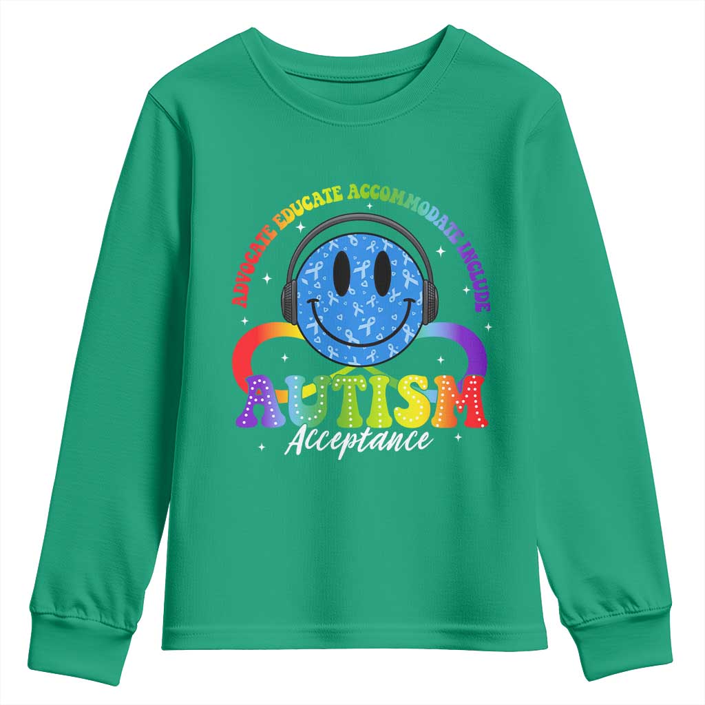 Autism Acceptance Youth Sweatshirt Acceptance Special Education Teacher Kids