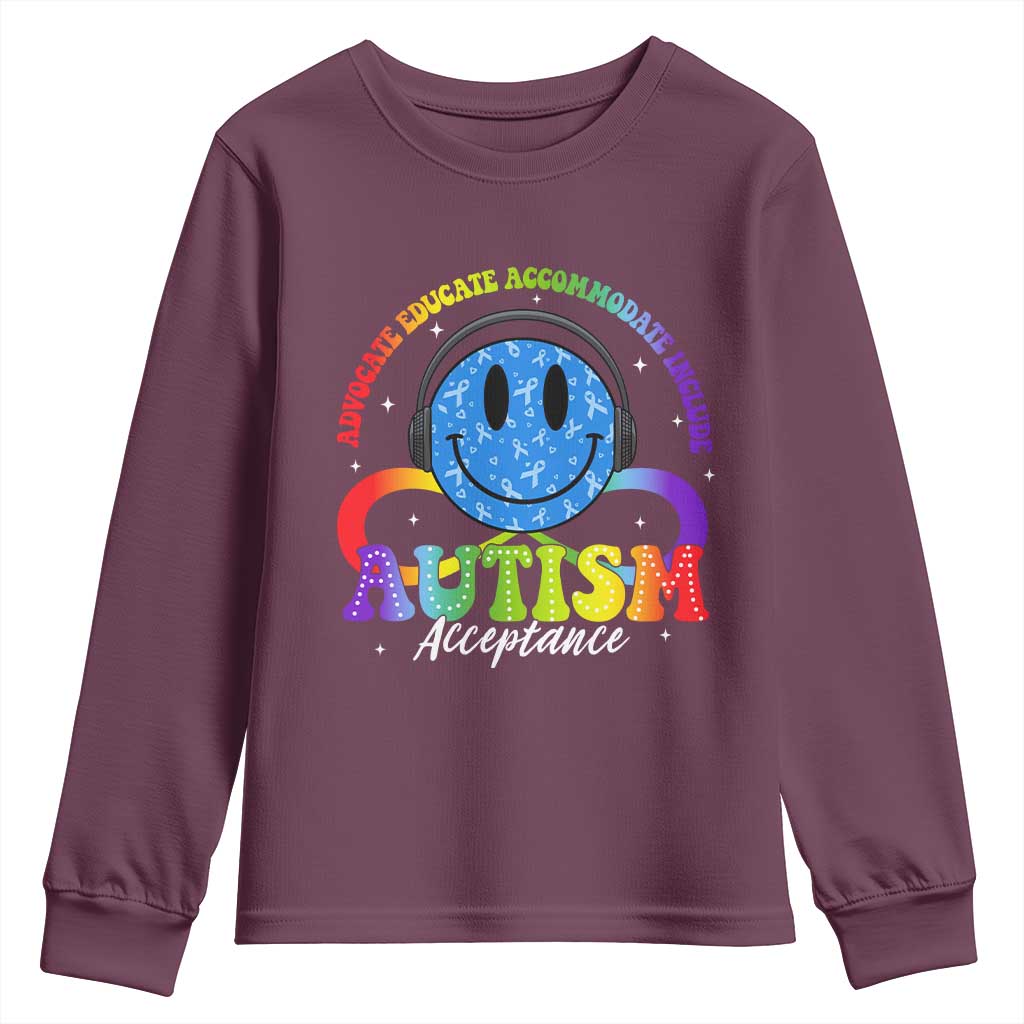 Autism Acceptance Youth Sweatshirt Acceptance Special Education Teacher Kids