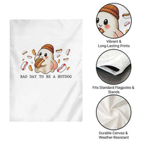 Funny Hot Dog Ghost Halloween Garden Flag Bad Day To Be A Hotdog - Wonder Print Shop