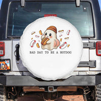 Funny Hot Dog Ghost Halloween Spare Tire Cover Bad Day To Be A Hotdog - Wonder Print Shop