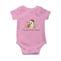 Funny Hot Dog Ghost Halloween Baby Onesie Bad Day To Be A Hotdog - Wonder Print Shop