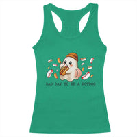 Funny Hot Dog Ghost Halloween Racerback Tank Top Bad Day To Be A Hotdog - Wonder Print Shop
