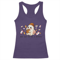Funny Hot Dog Ghost Halloween Racerback Tank Top Bad Day To Be A Hotdog - Wonder Print Shop