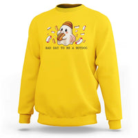Funny Hot Dog Ghost Halloween Sweatshirt Bad Day To Be A Hotdog - Wonder Print Shop