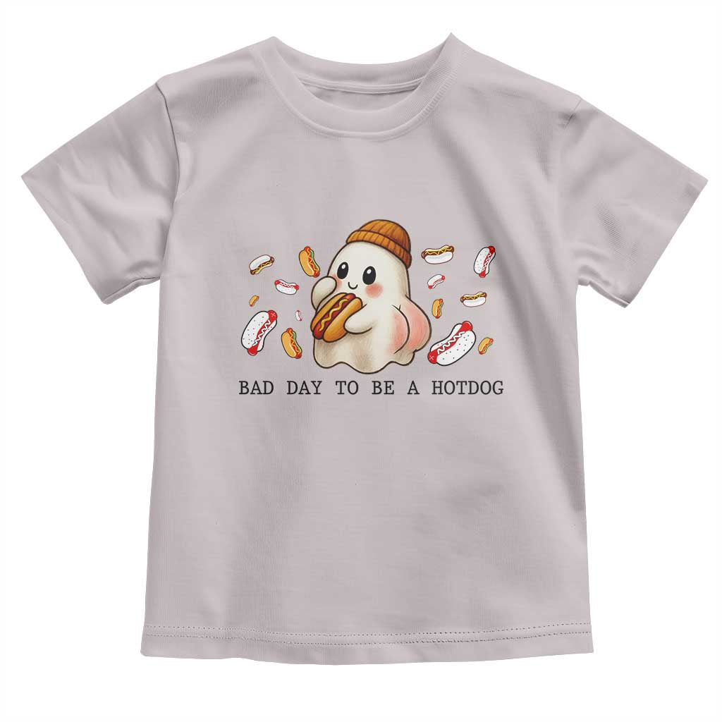 Funny Hot Dog Ghost Halloween Toddler T Shirt Bad Day To Be A Hotdog - Wonder Print Shop