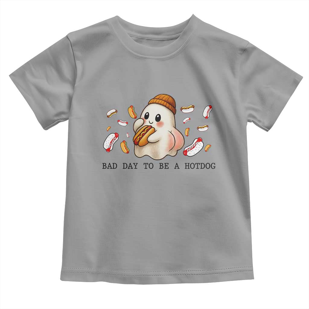 Funny Hot Dog Ghost Halloween Toddler T Shirt Bad Day To Be A Hotdog - Wonder Print Shop