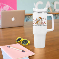Funny Hot Dog Ghost Halloween Tumbler With Handle Bad Day To Be A Hotdog - Wonder Print Shop