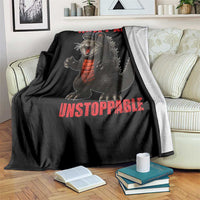 Now I Am Unstoppable Throw Blanket Funny Cute Cat Catzilla - Wonder Print Shop