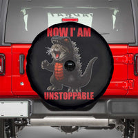 Now I Am Unstoppable Spare Tire Cover Funny Cute Cat Catzilla - Wonder Print Shop