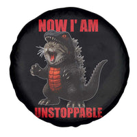 Now I Am Unstoppable Spare Tire Cover Funny Cute Cat Catzilla - Wonder Print Shop