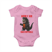 Now I Am Unstoppable Baby Onesie Funny Cute Cat Catzilla - Wonder Print Shop