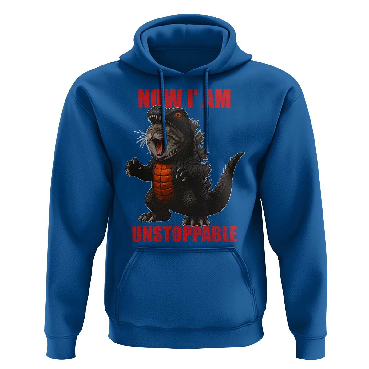 Now I Am Unstoppable Hoodie Funny Cute Cat Catzilla - Wonder Print Shop