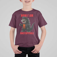 Now I Am Unstoppable T Shirt For Kid Funny Cute Cat Catzilla - Wonder Print Shop