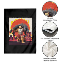 Catzilla Funny Cat Japanese Cityscape Garden Flag - Wonder Print Shop