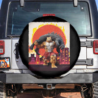 Catzilla Funny Cat Japanese Cityscape Spare Tire Cover - Wonder Print Shop