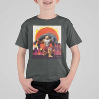 Catzilla Funny Cat Japanese Cityscape T Shirt For Kid - Wonder Print Shop