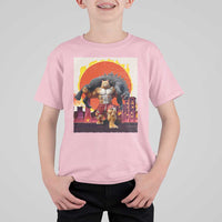 Catzilla Funny Cat Japanese Cityscape T Shirt For Kid - Wonder Print Shop