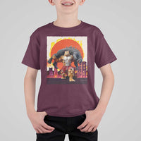 Catzilla Funny Cat Japanese Cityscape T Shirt For Kid - Wonder Print Shop