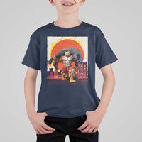 Catzilla Funny Cat Japanese Cityscape T Shirt For Kid - Wonder Print Shop