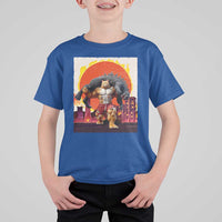 Catzilla Funny Cat Japanese Cityscape T Shirt For Kid - Wonder Print Shop