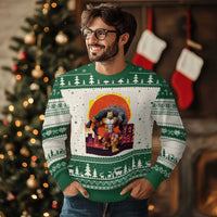 Catzilla Funny Cat Japanese Cityscape Ugly Christmas Sweater - Wonder Print Shop