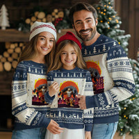 Catzilla Funny Cat Japanese Cityscape Ugly Christmas Sweater - Wonder Print Shop