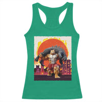 Catzilla Funny Cat Japanese Cityscape Racerback Tank Top - Wonder Print Shop