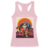 Catzilla Funny Cat Japanese Cityscape Racerback Tank Top - Wonder Print Shop