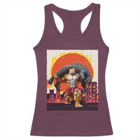Catzilla Funny Cat Japanese Cityscape Racerback Tank Top - Wonder Print Shop