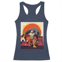 Catzilla Funny Cat Japanese Cityscape Racerback Tank Top - Wonder Print Shop