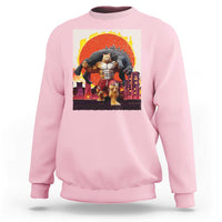 Catzilla Funny Cat Japanese Cityscape Sweatshirt - Wonder Print Shop