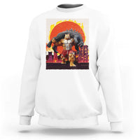 Catzilla Funny Cat Japanese Cityscape Sweatshirt - Wonder Print Shop