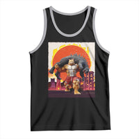 Catzilla Funny Cat Japanese Cityscape Tank Top - Wonder Print Shop