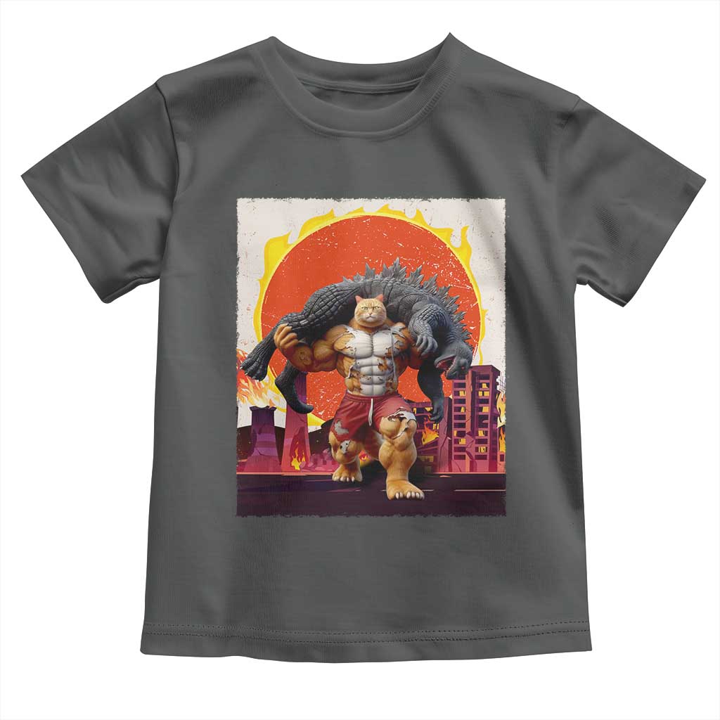 Catzilla Funny Cat Japanese Cityscape Toddler T Shirt - Wonder Print Shop